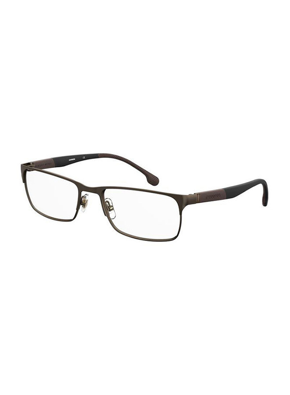 

Carrera Full-Rim Rectangular Matte Bronze Brown Eyeglass Frame for Men, Transparent Lens, CA8849 0VZH 00, 55/18/140