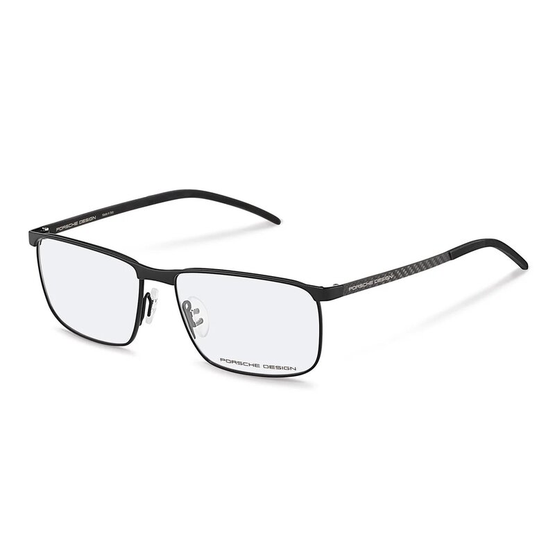 Porsche Design Full-Rim Square Black Eyeglass Frame for Men, Clear Lens, P8339, 54/15/140