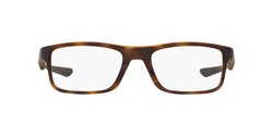 Oakley Plank 2.0 Full-Rim Rectangle Softcoat Tortoise Brown Eyeglass Frame Unisex, Clear Lens, 0OX8081 808104, 53/18/139