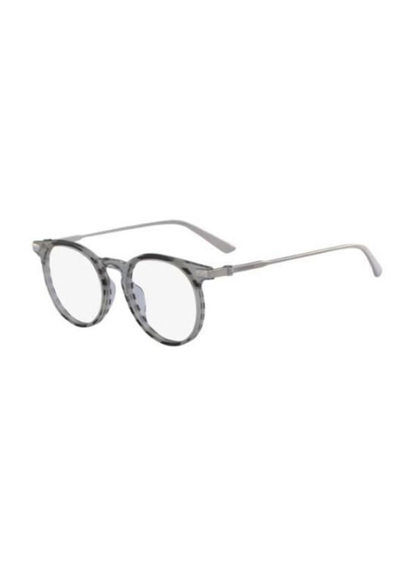 

Calvin Klein Full Rim Round Crystal Smoke/Stripes Eyeglass Frame Unisex, CK18705 073, 49/19/140