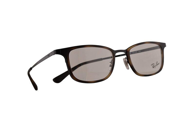 

Ray-Ban Full-Rim Square Matte Tortoise Brown Eyeglass Frames for Men, Clear Lens, RX6373M 2958, 52/20/145