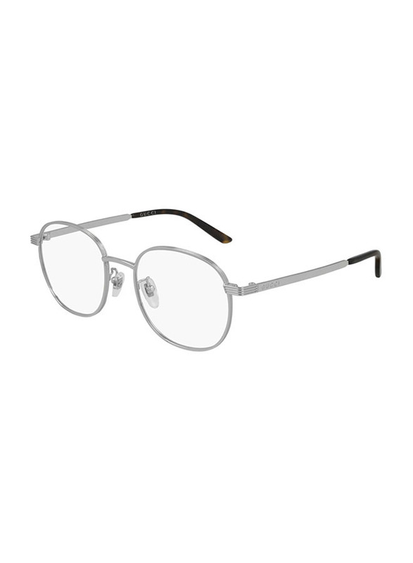 

Gucci Full-Rim Round Silver Eyeglasses for Women, Clear Lens, GG0947OA 004 53, 53/18/145