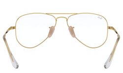 Ray-Ban Full-Rim Aviator Polished Red/Gold Eyeglass Frames for Kids Unisex, Clear Lens, 0RY1089 4075, 52/14/130
