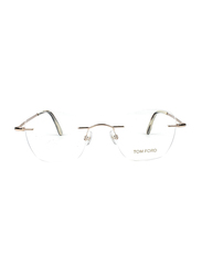 Tom Ford Rimless Oval Rose Gold Eyeglass Frame Unisex, FT5341 028 5120, 49/20/150
