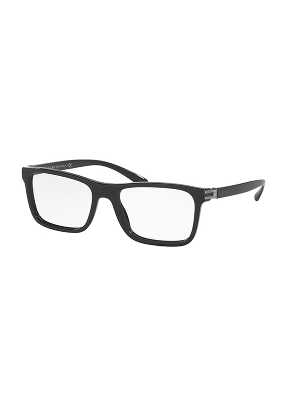 Bvlgari Full-Rim Square Black Eyeglasses Frame for Men, BV3029 501, 53/18/140