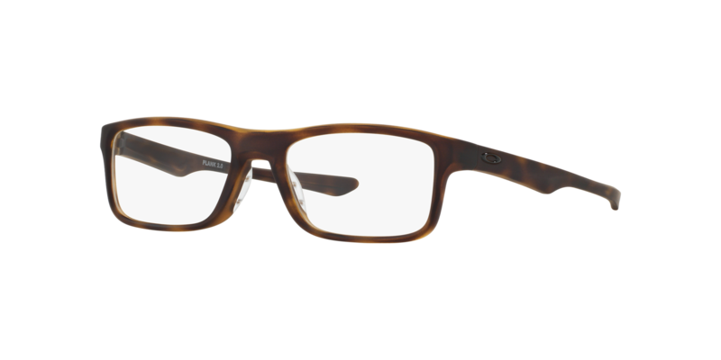 Oakley Plank 2.0 Full-Rim Rectangle Softcoat Tortoise Brown Eyeglass Frame Unisex, Clear Lens, 0OX8081 808104, 51/18/139