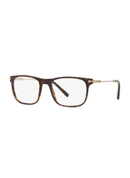 Bvlgari Full-Rim Rectangular Matte Havana Eyeglasses for Men, Clear Lens, BV3037 5411 52, 52/19/140