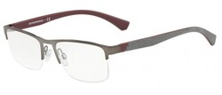 Emporio Armani Full-Rim Square Black Eyeglass Frames for Men, Clear Lens, 0EA1094 3010 54MM, 54/19/142