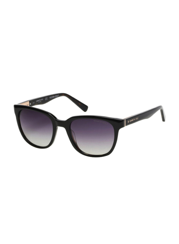 

Kenneth Cole Polarized Full Rim Square Black Sunglasses for Women, Smoke Lens, KC7247 05D, 53/20/140