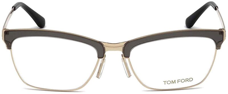 Tom Ford Full-Rim Aviator Brown/Gold Eyeglass Frames Unisex, Clear Lens, FT5392 20, 54/18/135