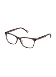 Carolina Herrera Full-Rim Rectangular Shiny Transparent Brown Eyeglasses Frame for Women, VHE771 530G73, 53/16/135