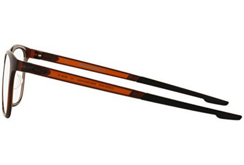 Oakley Milestone 3.0 Full-Rim Square Matte Dark Amber Brown Eyeglass Frame Unisex, Clear Lens, 0OX8093 809304, 49/19/141