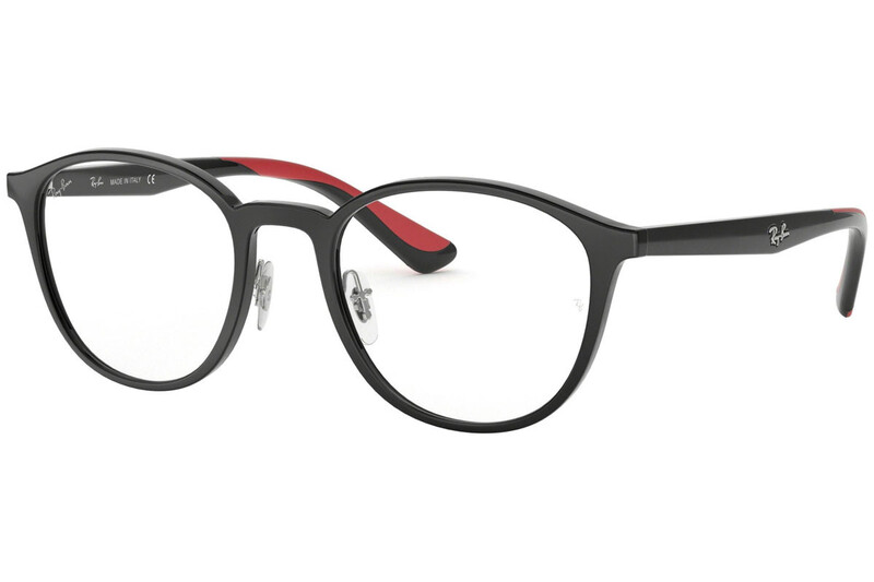 

Ray-Ban Full-Rim Round Black Eyeglass Frame Unisex, Transparent Lens, RX7156 5795, 53/20/145