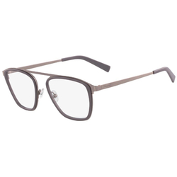 Salvatore Ferragamo Full-Rim Aviator Grey Eyeglasseses Frame for Women, Clear Lens, SF2834 057, 53/19/145