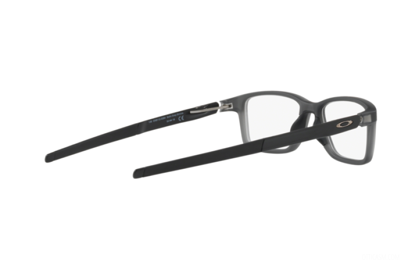 Oakley Gauge 7.1 Full-Rim Rectangle Satin Smoke Grey Eyeglass Frame for Men, Clear Lens, 0OX8112 811202, 54/18/136