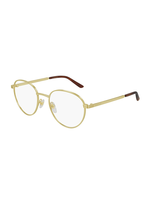 

Gucci Full-Rim Panto Gold Eyeglasses for Men, Clear Lens, GG0942O 002 51, 51/20/145