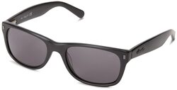 Kenneth Cole Full-Rim Rectangular Matte Black Sunglasses for Men, Smoke Lens, KC7123 02A, 53/18/140