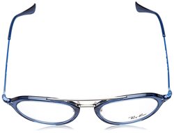Ray-Ban Full-Rim Round Gloss Blue Eyeglass Frames for Kids Unisex, Clear Lens, 0RY9065V 3743, 46/18/130