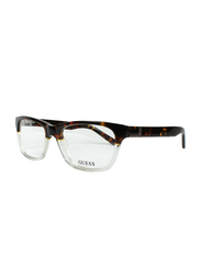 Guess Full-Rim Square Havana/Crystal Eyeglass Frames for Men, GU1749 TOCRY 5219, 52/19/140