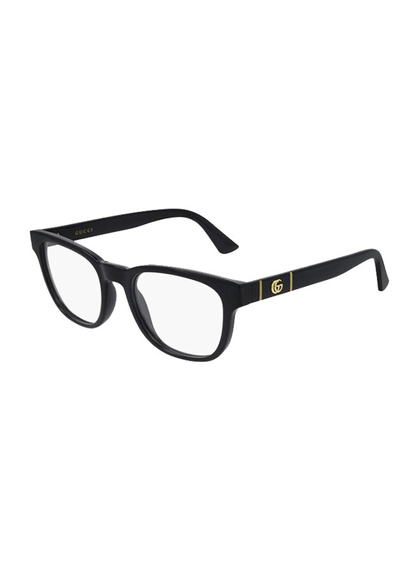 

Gucci Full-Rim Rectangular Black Eyeglasses Frame Unisex, Transparent Lens, GG0764O 001, 51/19/145