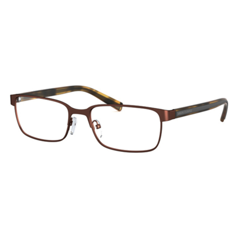 

Armani Exchange Full-Rim Square Matte Brown Eyeglasses Frames for Men, Clear Lens, AX1042 6115, 56/18/140
