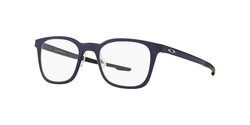 Oakley Milestone 3.0 Full-Rim Square Matte Denim Blue Eyeglass Frame Unisex, Clear Lens, 0OX8093 809303, 49/19/141
