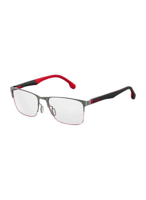 

Carrera Full-Rim Square Semi Matte Dark Ruthenium Eyeglass Frame for Men, Transparent Lens, 8830/V 0R80 00, 56/19/145