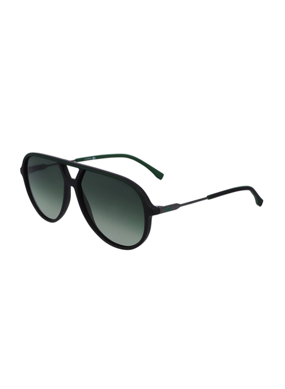 

Lacoste Full Rim Aviator Black Sunglasses Unisex, Green Gradient Lens, L927S 002, 59/13/145