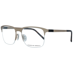 Porsche Design Half-Rim Brow Line Gold Eyeglass Frames for Men, Clear Lens, P8322 B 5418, 54/18/145