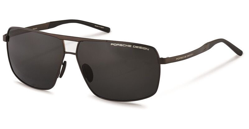 

Porsche Design Polarized Full-Rim Square Brown Sunglasses for Unisex, Brown Lens, P8658 D, 64/11/140