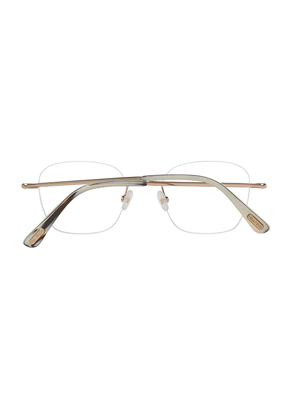 Tom Ford Rimless Oval Rose Gold Eyeglass Frame Unisex, FT5341 028 5120, 49/20/150