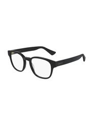 Gucci Full-Rim Rectangular Black Eyeglasses for Men, Clear Lens, GG0927O 003 49, 49/19/145