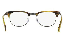 Ray-Ban Full-Rim Clubmaster Brown/Grey Eyeglass Frames Unisex, Clear Lens, 0RX5294 5430, 49/21/140