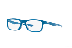 Oakley Plank 2.0 Full-Rim Rectangle Blue Eyeglass Frame Unisex, Clear Lens, 0OX8081 808105, 51/32.9/139