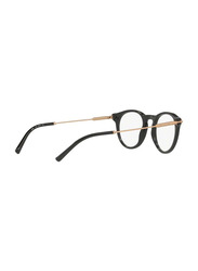 Bvlgari Full-Rim Oval Black Eyeglasses for Men, Clear Lens, BV3035 501 50, 50/21/140