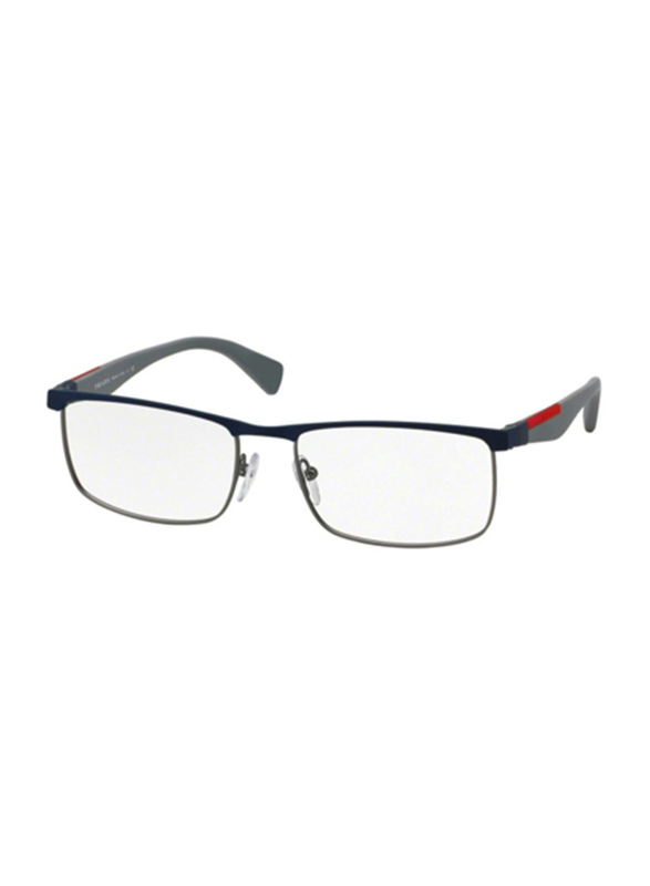 

Prada Full-Rim Rectangular Blue Eyewear Frame for Men, PS 54FV TWQ1O1, 55/17/140