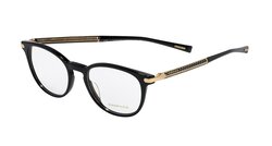 Chopard Full-Rim Round Black Eyeglass Frame for Women, Clear Lens, VCH250 0700, 50/19/140
