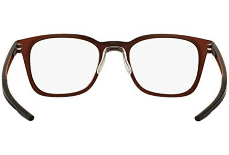 Oakley Milestone 3.0 Full-Rim Square Matte Dark Amber Brown Eyeglass Frame Unisex, Clear Lens, 0OX8093 809304, 49/19/141