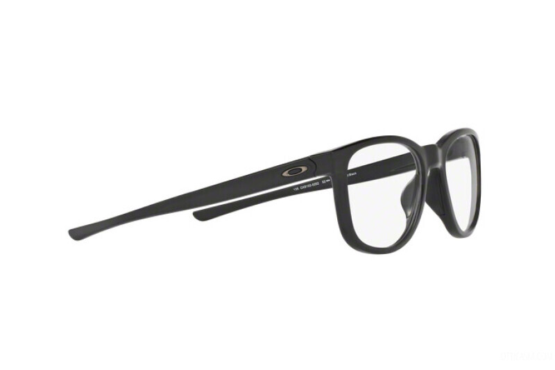 Oakley Cloverleaf MNP Full-Rim Square Polished Black Eyeglass Frame Unisex, Clear Lens, 0OX8102 810202, 52/18/135