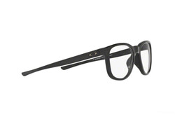 Oakley Cloverleaf MNP Full-Rim Square Polished Black Eyeglass Frame Unisex, Clear Lens, 0OX8102 810202, 52/18/135
