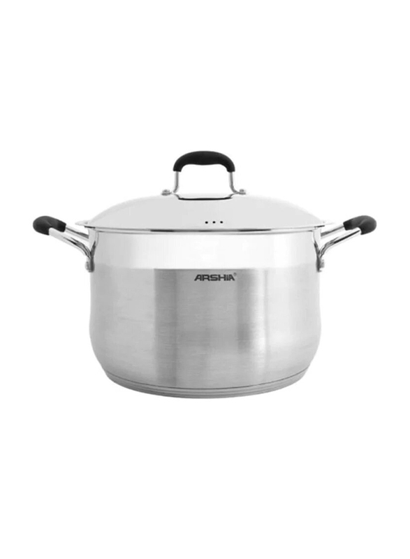 

Arshia 36cm Stainless Steel Round Casserole, SS145-736, Silver