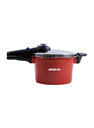 Arshia 22cm Aluminium Pressure Cooker, 54.5 x 42.5 x 48cm, Red