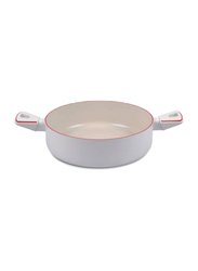TVS 24cm Ho 2 Handle Skillet Pan, White