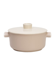 TVS 24cm Tea Aluminium Casserole with Ceramic Lid, Beige