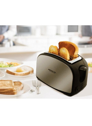 Arshia 4-Slice Bread Toaster, 900W, BT110-2563, Black/Silver