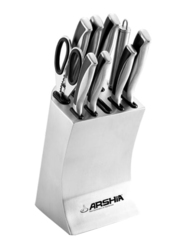 Arshia 10-Piece Titanium German Steel Knife Set, K270-1418, Black