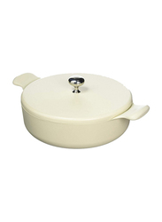 TVS 24cm Liquida Aluminium Skillet with Lid, 34 x 23.8 x 8.6cm, White