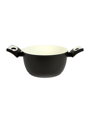 TVS 24cm Petra Ceramic Casserole, 28.4 x 12 x 11.8cm, Black