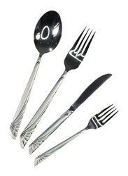 Arshia 24-Piece Cutlery Set with Stand, TM064S-2128, Silver