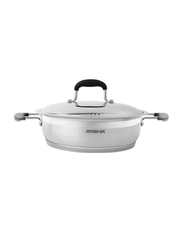 Arshia 24cm Stainless Steel Fry Pan, SS145-2193, Silver